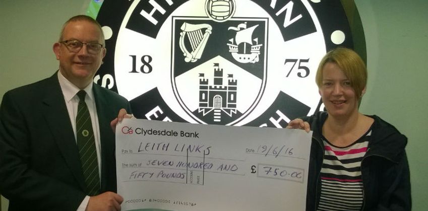 The Hibs Club supports Leith Links